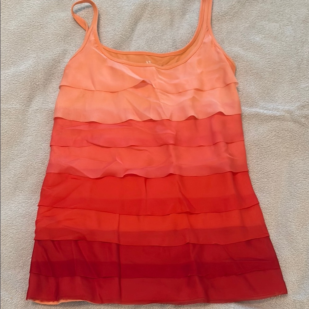 New York & Company Orange Red Layered Camisole